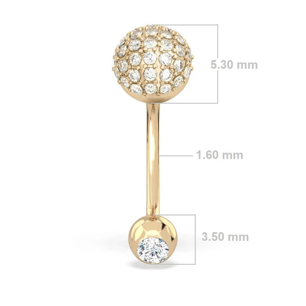 Diamond Sphere Belly Button
