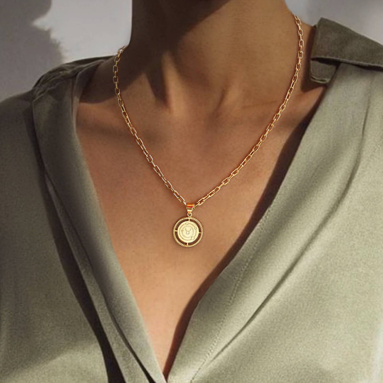 Medal Zodiac Necklace