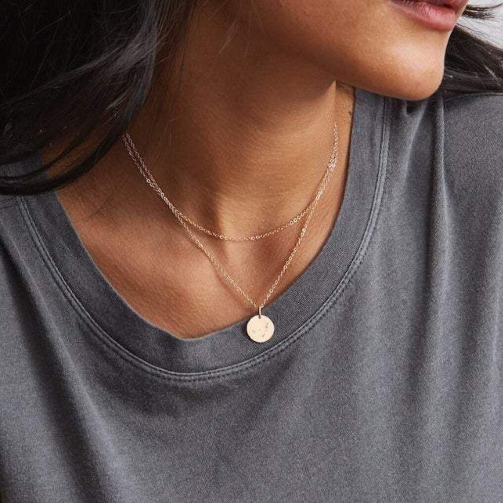 Golden Monogram Pendant Necklace