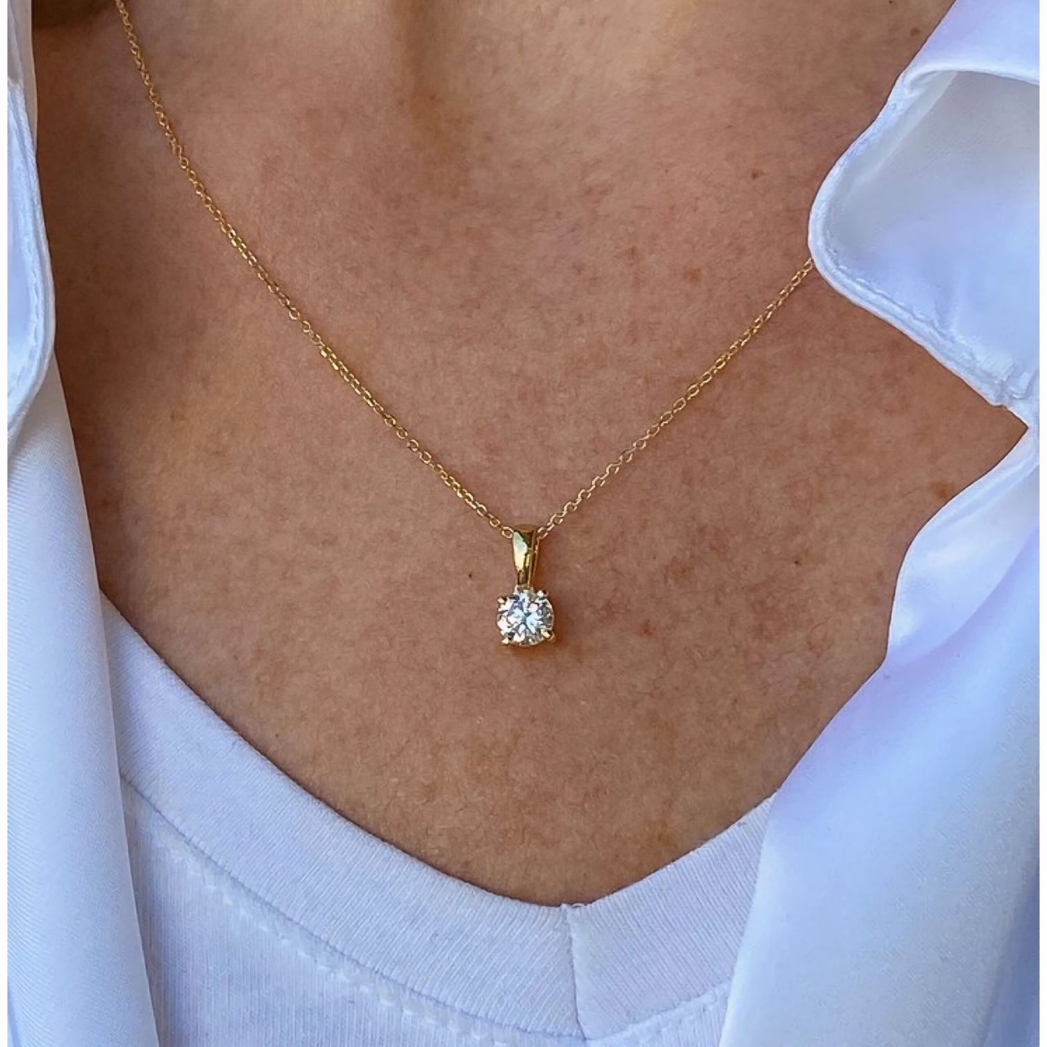 Drop Solitaire Necklace