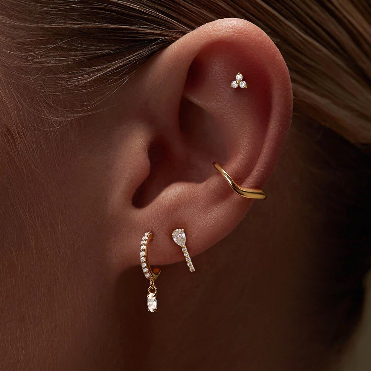 Pear Loop Earrings
