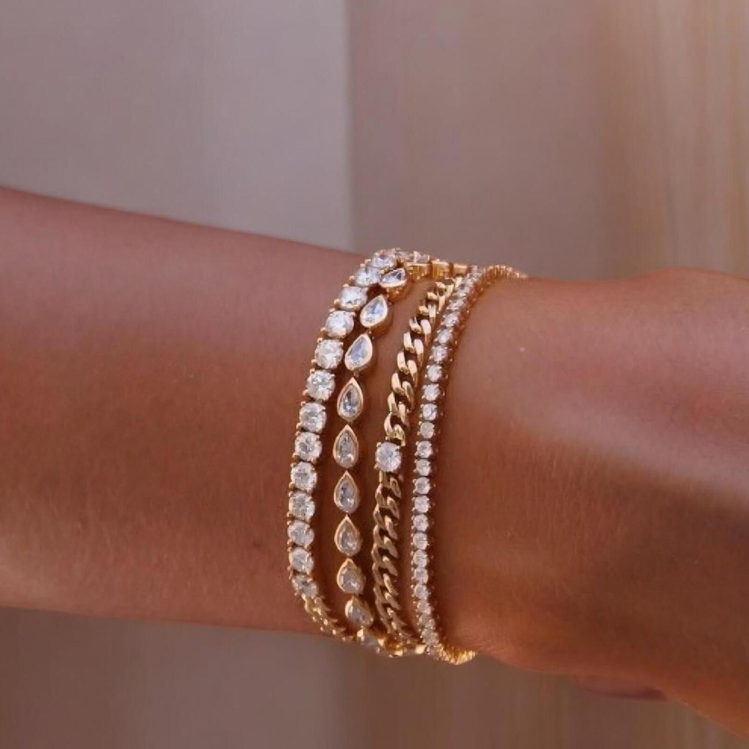 Petite Pear Tennis Bracelet
