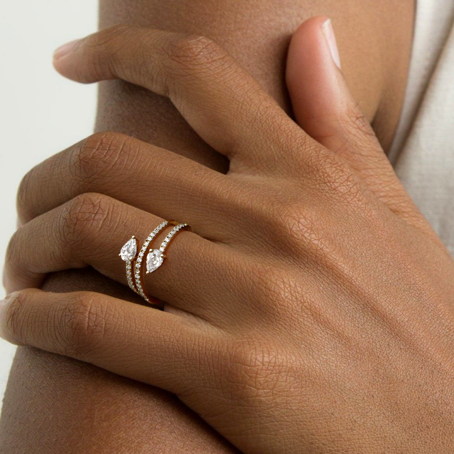 Pear Snake Ring