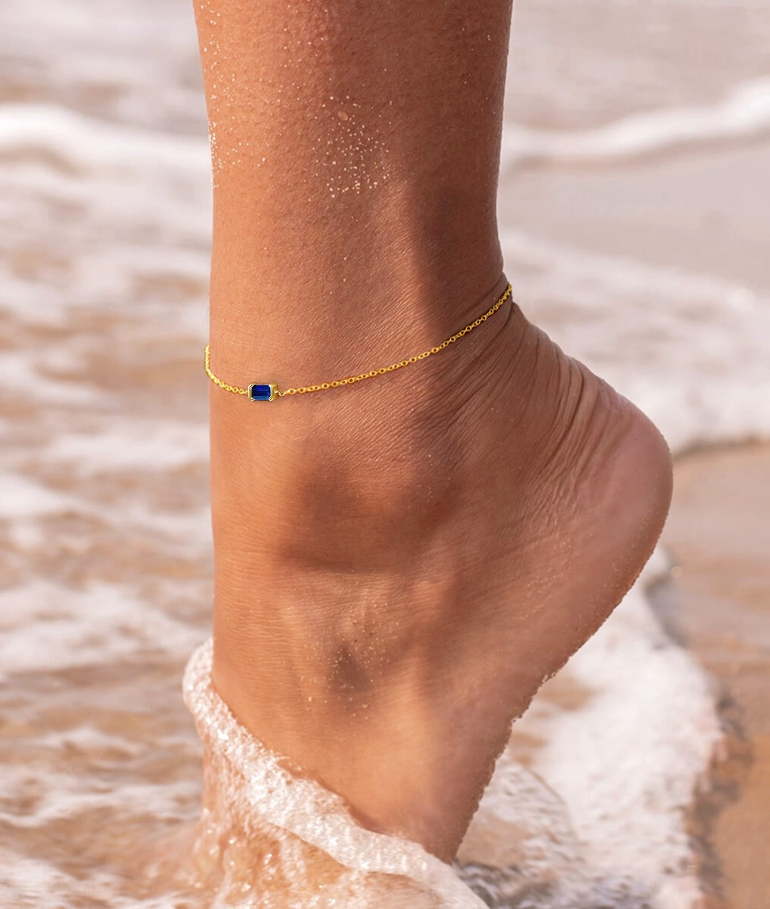Azure Precious Stone Anklet