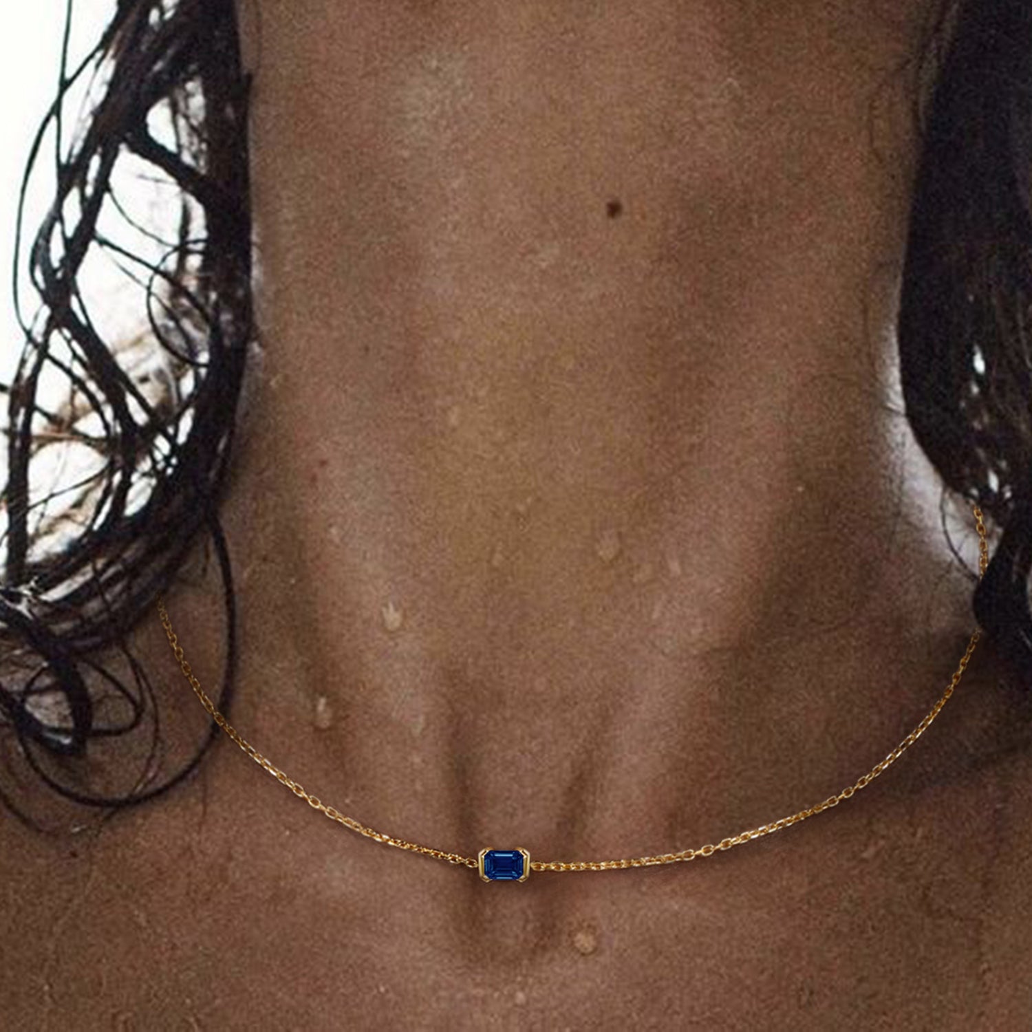 Azure Precious Stone Necklace