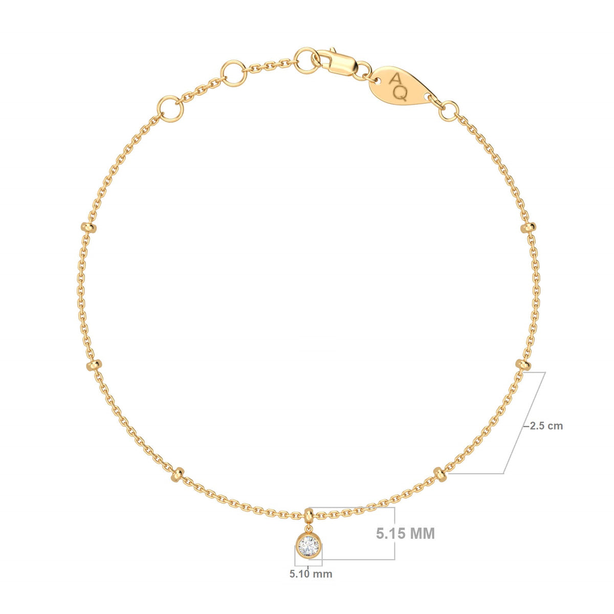Kareem Bracelet, solid 18K gold, view 3 of 6