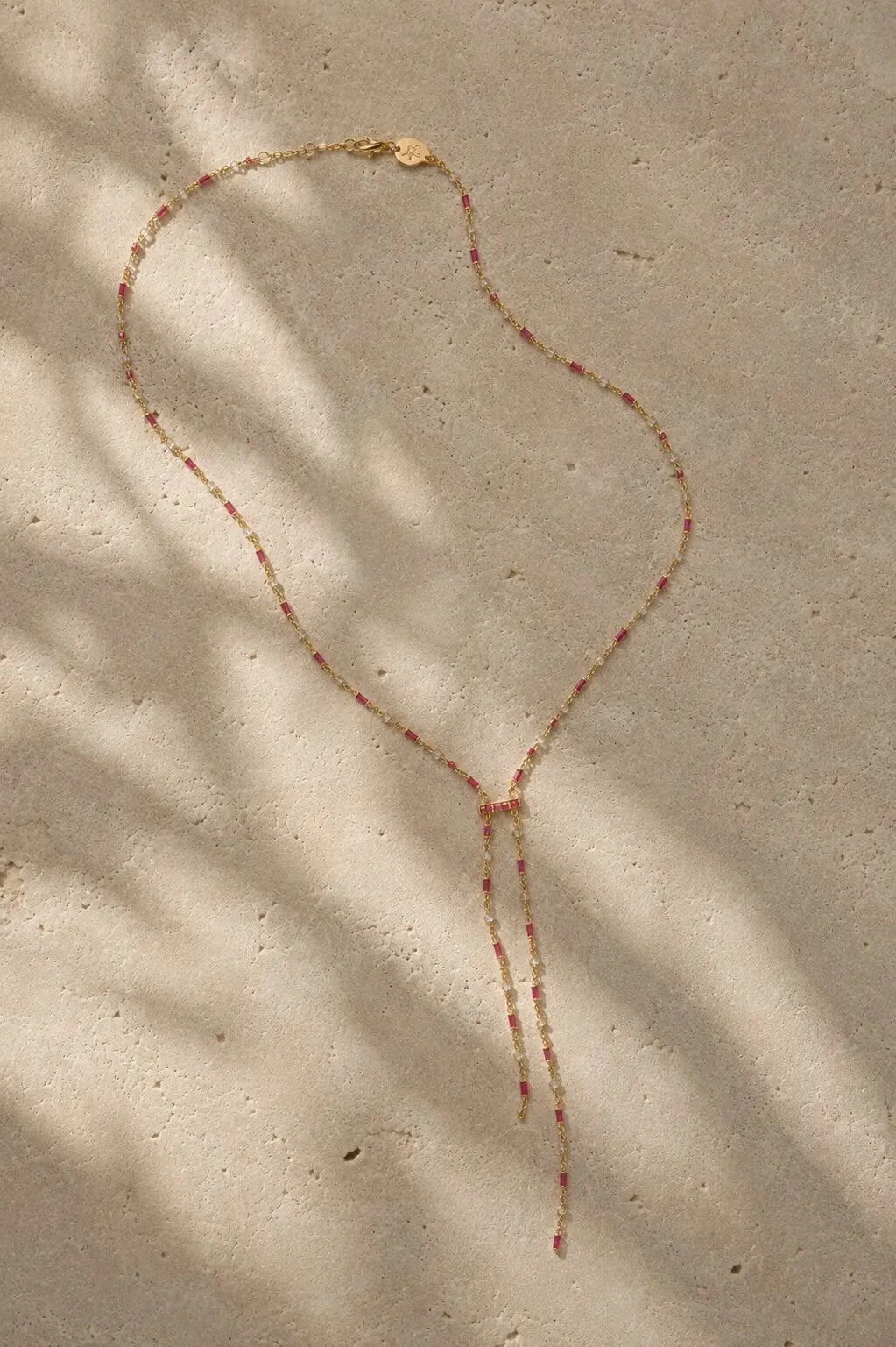 Rosette Lariat Necklace