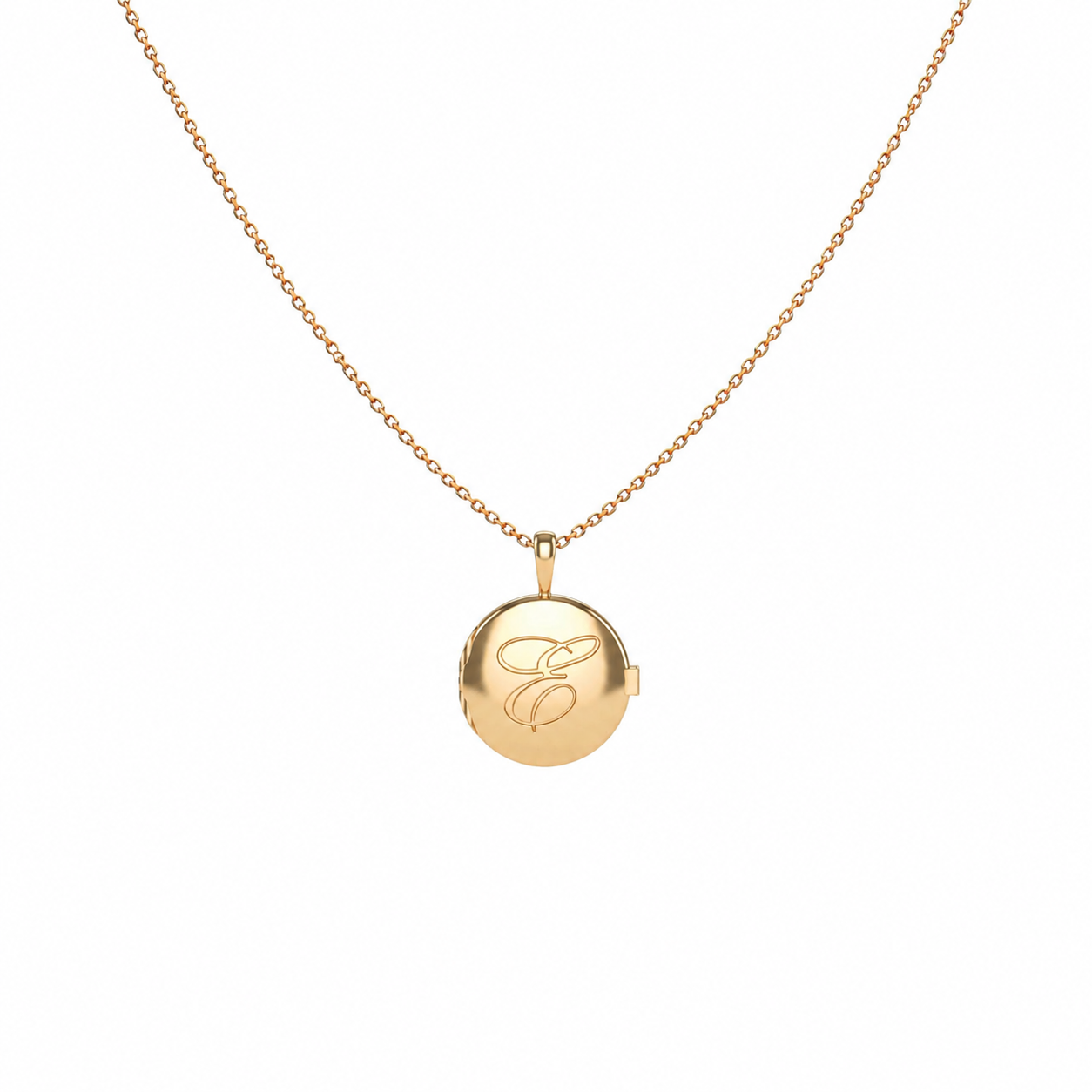 Locket Initial Necklace