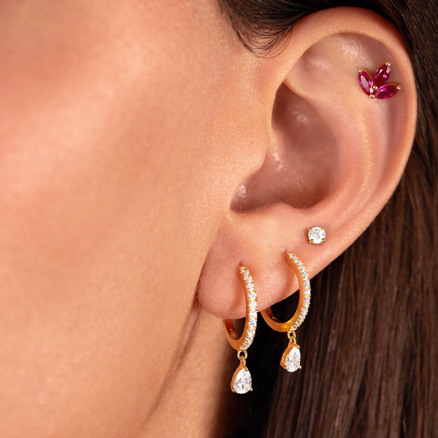 Lotus Stud Earrings
