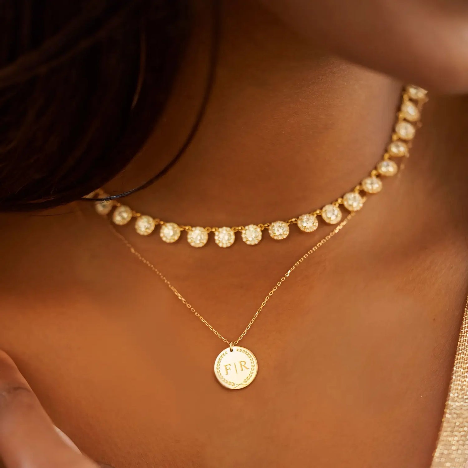 Four-Letters Initial Medal Necklace