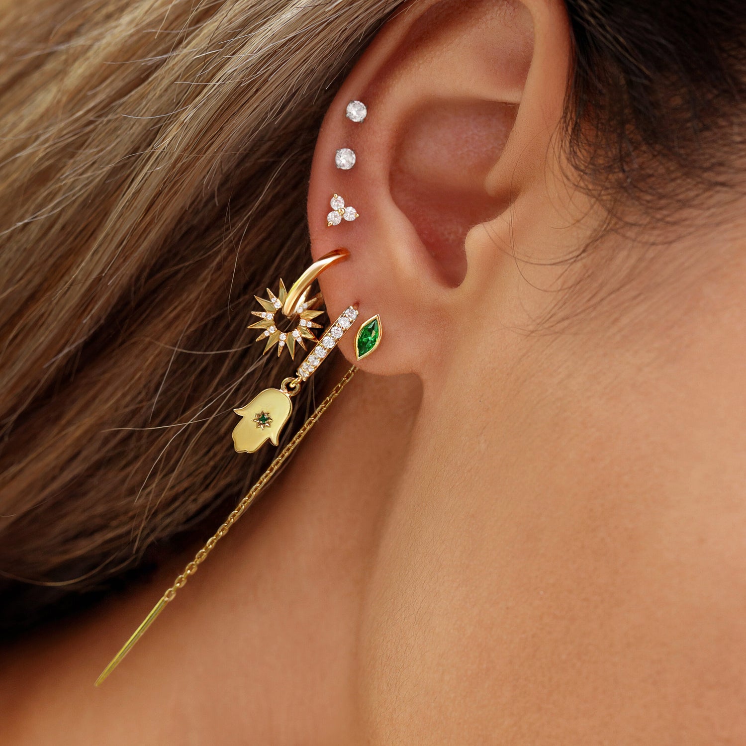 Mini Flashlight Hoop Earrings