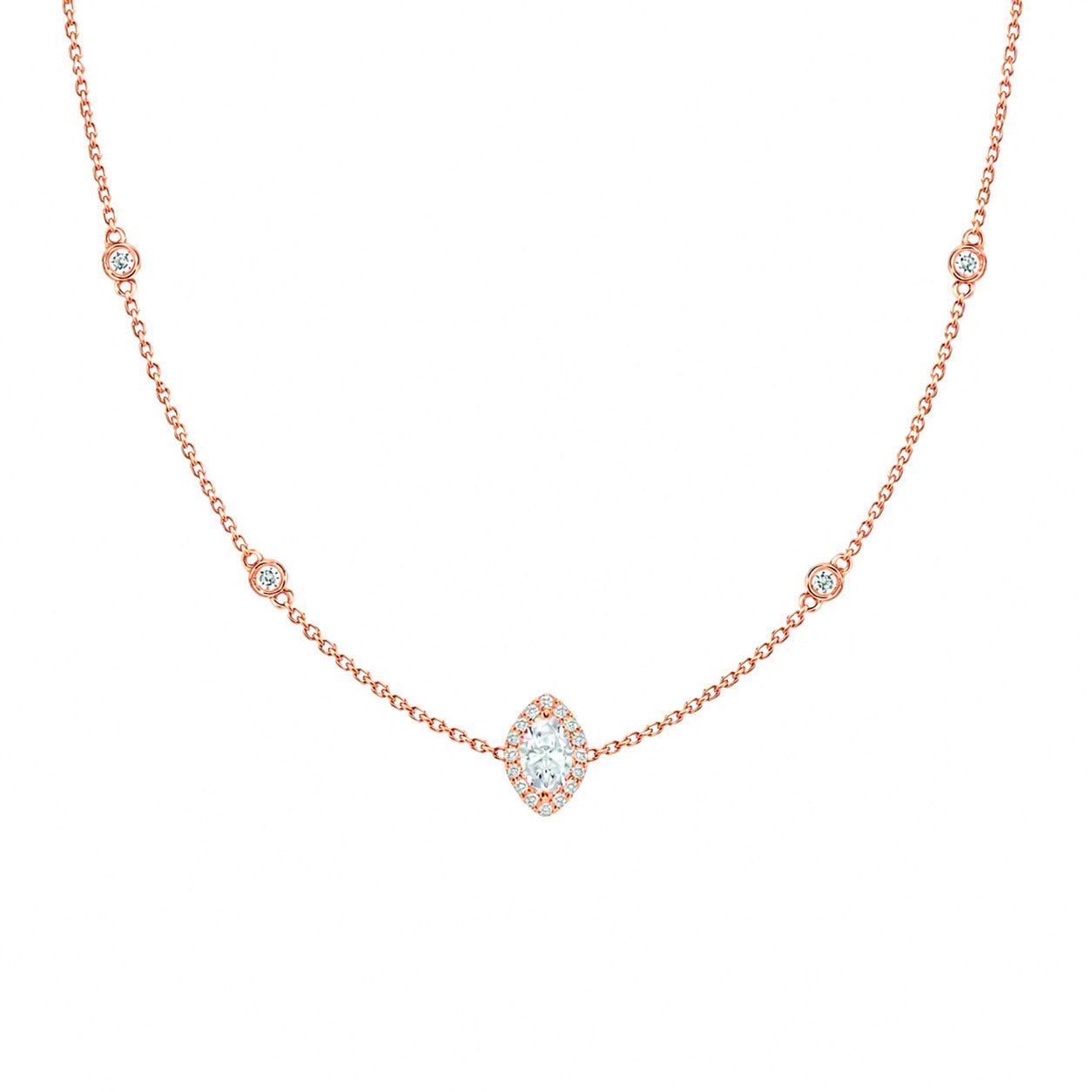 Marquise-Cut Diamond Necklace