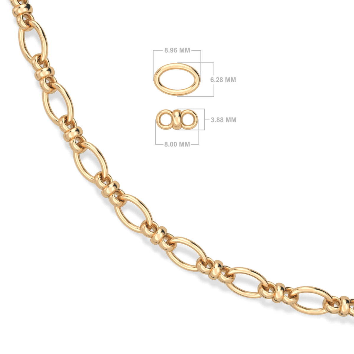 Elegant Gold Chain Mayfair Necklace in 18K Gold