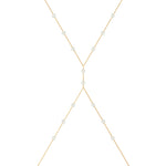 Mini Pearls Body Chain - Yellow gold - Aquae Jewels - Exquisite Jewelry in 18k Gold & Diamonds | Dubai