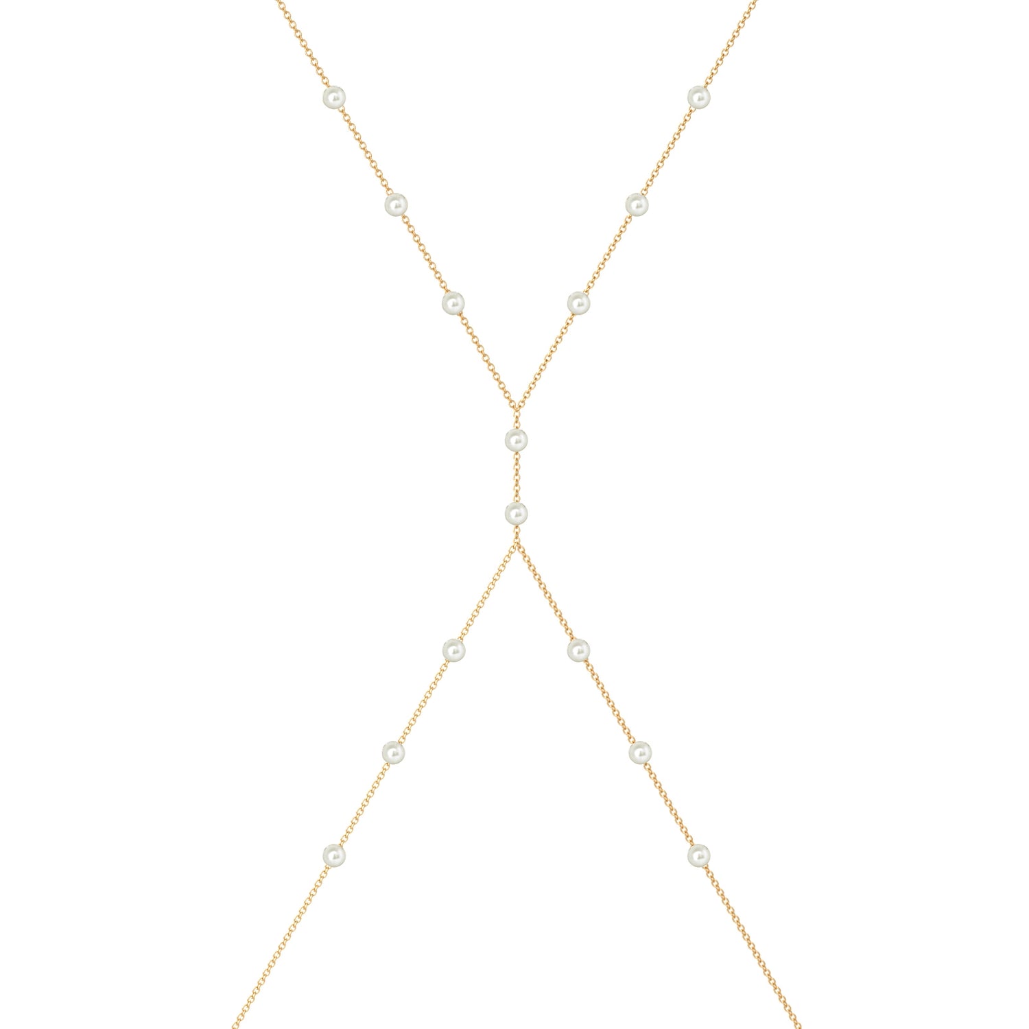 Mini Pearls Body Chain - Yellow gold - Aquae Jewels - Exquisite Jewelry in 18k Gold & Diamonds | Dubai