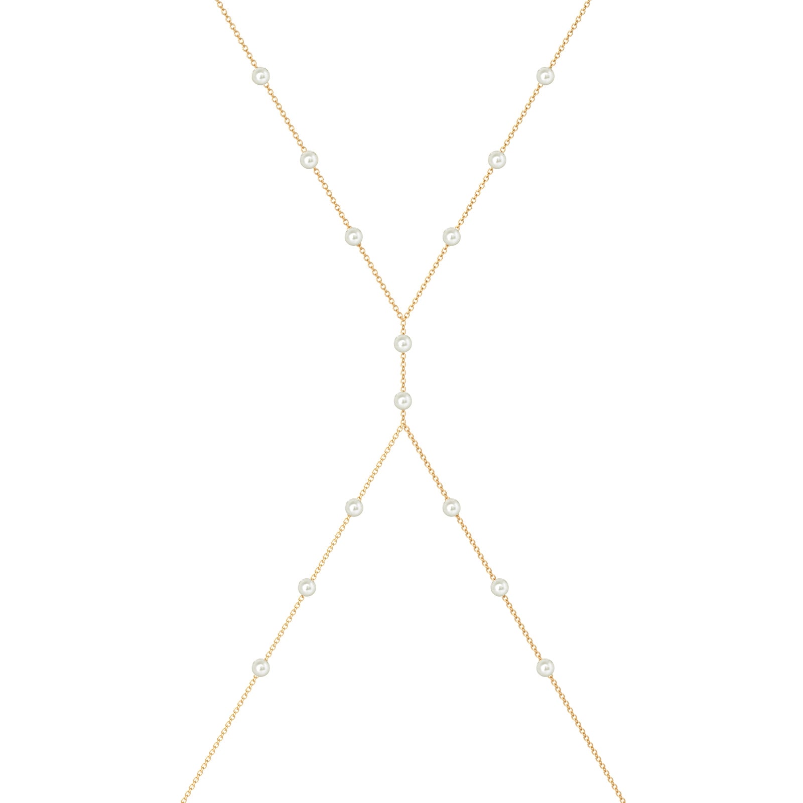 Mini Pearls Body Chain - Yellow gold - Aquae Jewels - Exquisite Jewelry in 18k Gold & Diamonds | Dubai