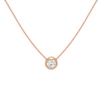 My Birthstone Necklace in rose 18K gold, April diamond