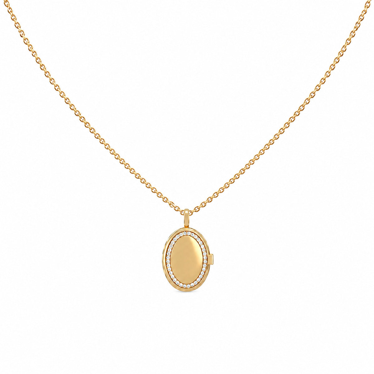My Secret locket necklace in 18K yellow gold by Aquae Jewels