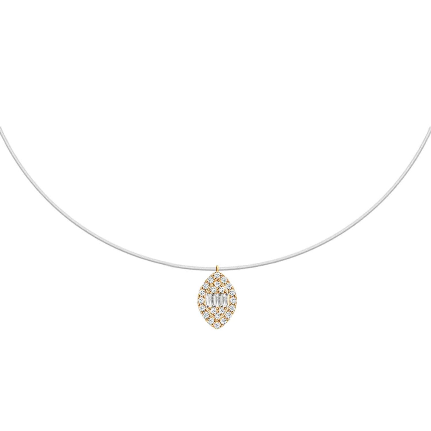 Floating Marquise Necklace