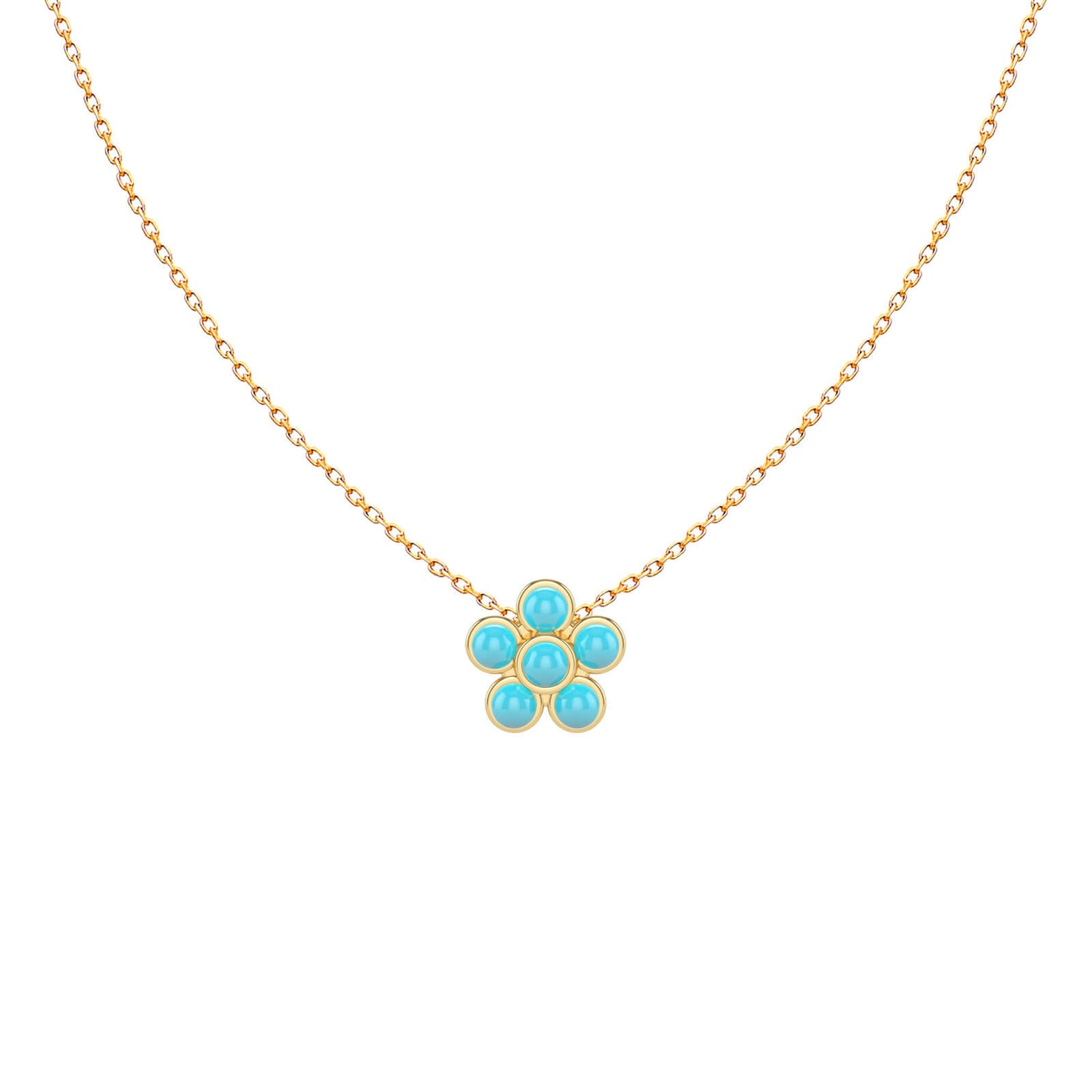 Flower Turquoise Necklace