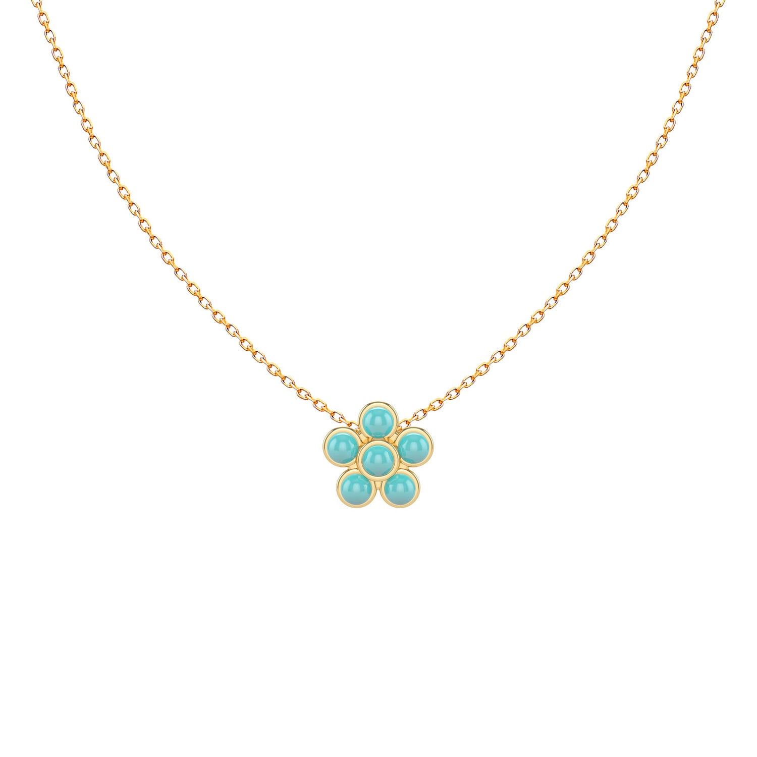 Flower Turquoise Necklace