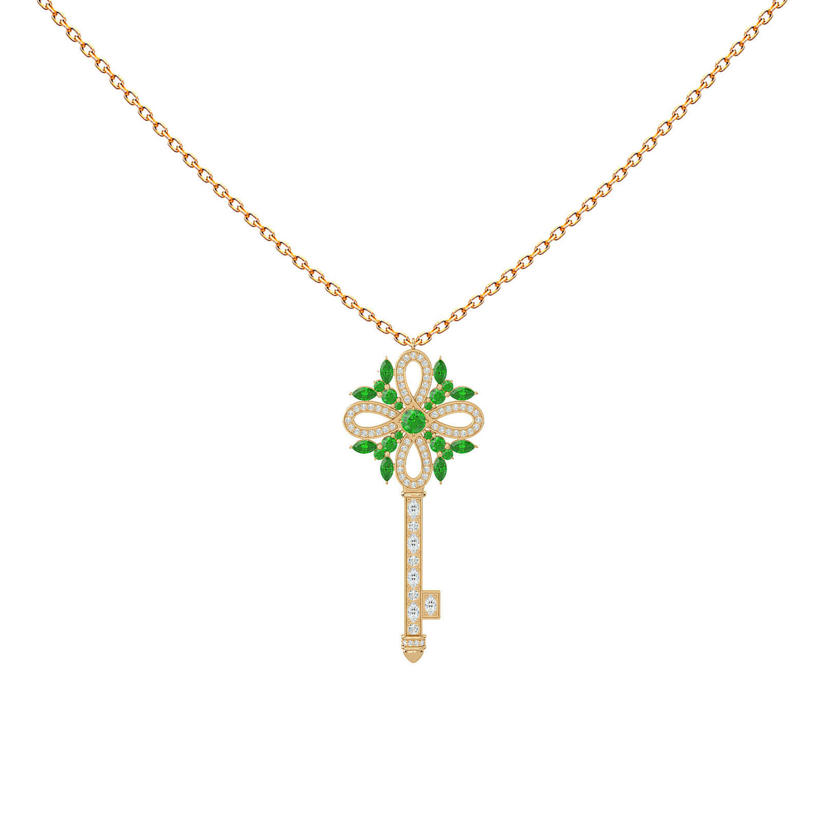 key-diamond-necklace-key-diamond-precious-stone
