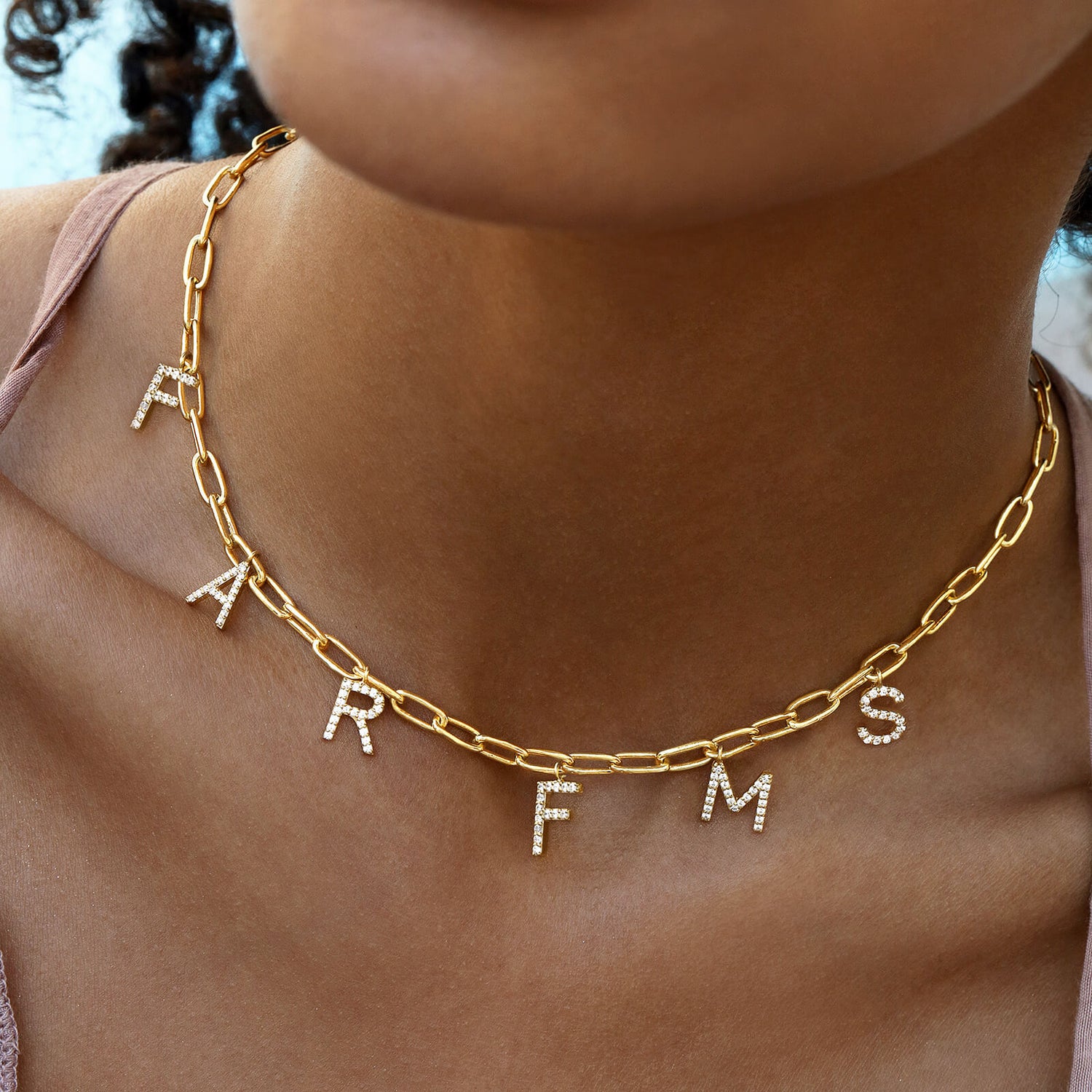 Chain Necklace Initials