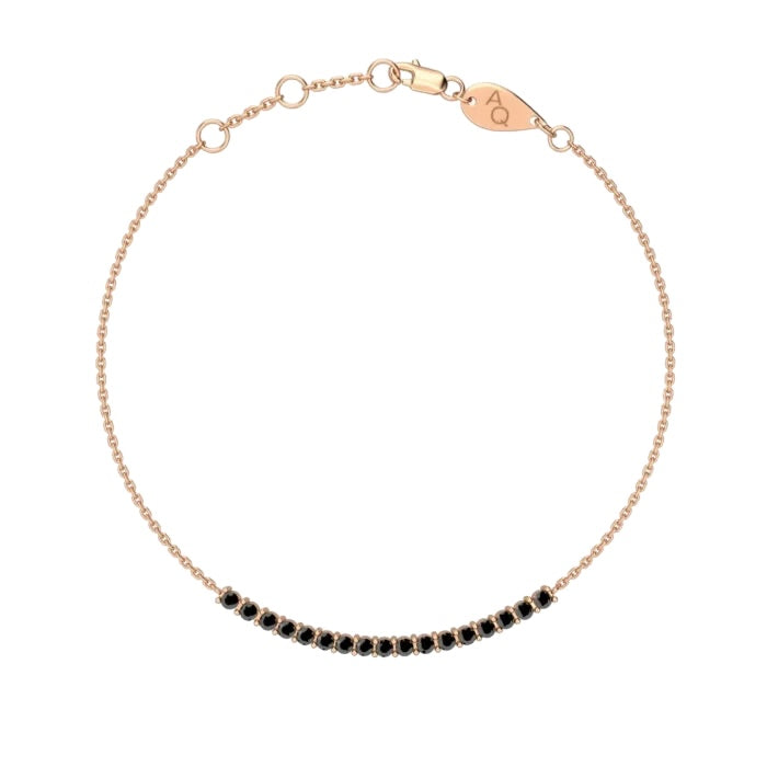 Black Diamond Row Bracelet – Ophelia, solid 18K gold, view 4 of 6