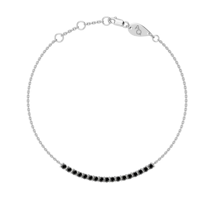 Black Diamond Row Bracelet – Ophelia, solid 18K gold, view 5 of 6