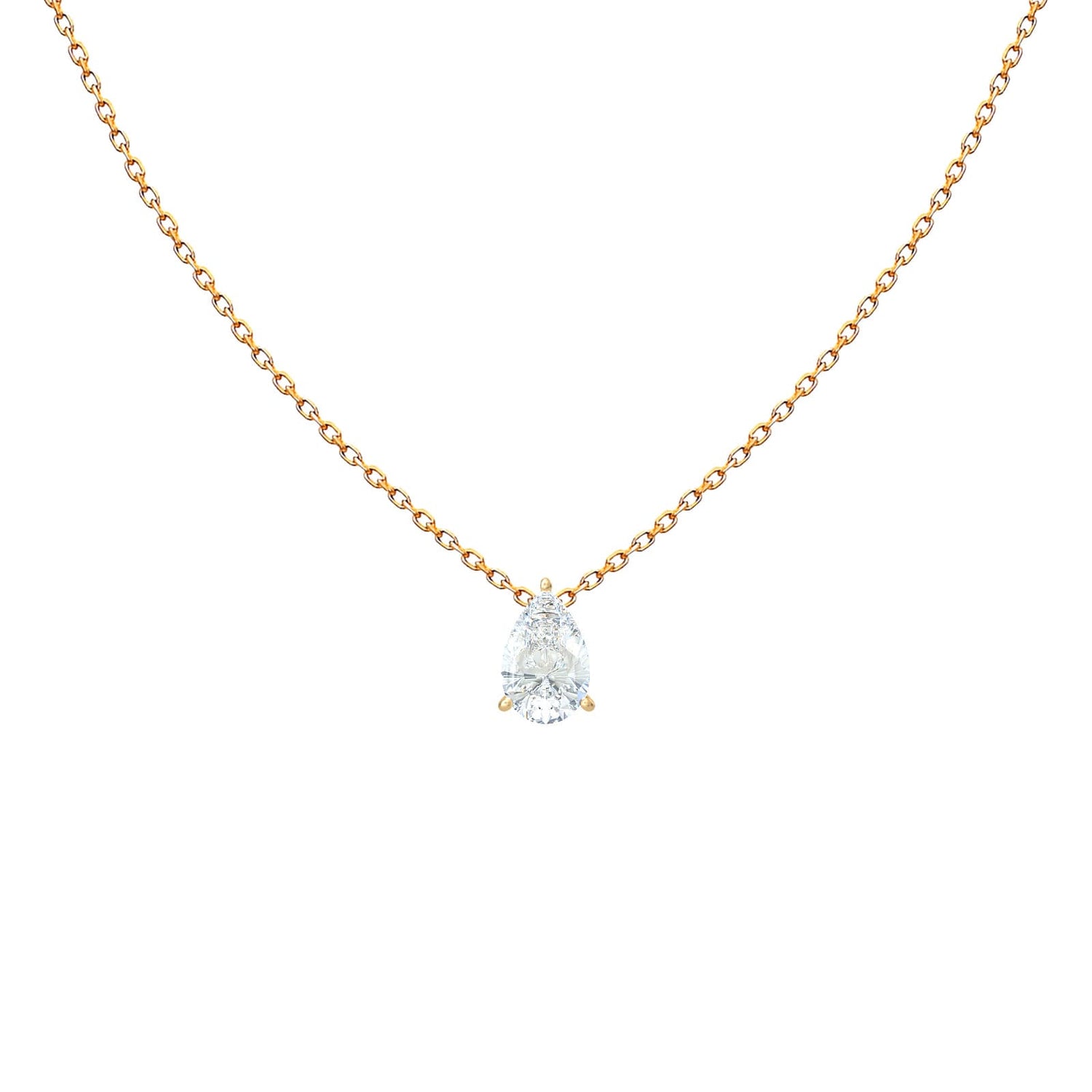 Pear Solitaire Necklace