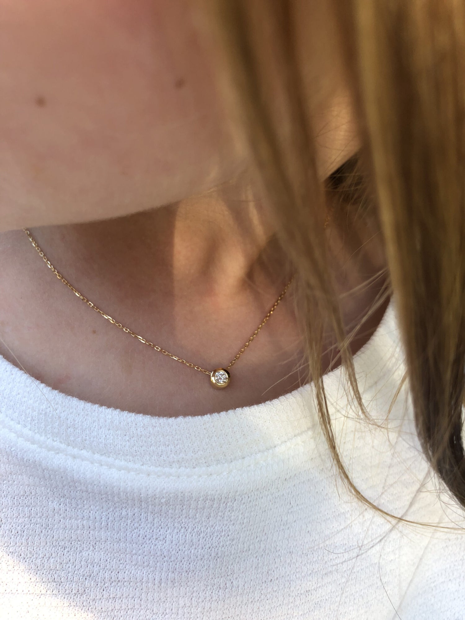 Pure Solitaire Baby Necklace