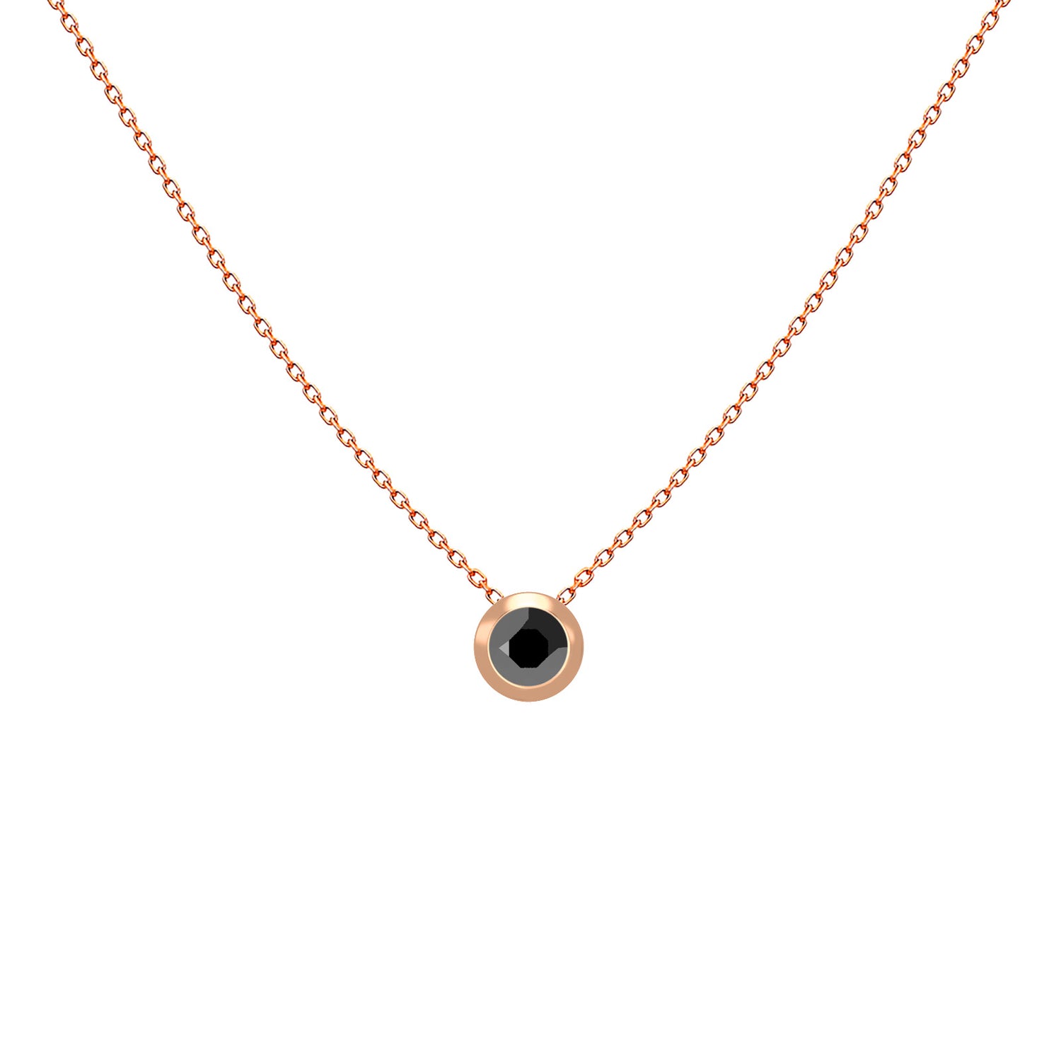 Black Diamond Essential Solitaire Necklace