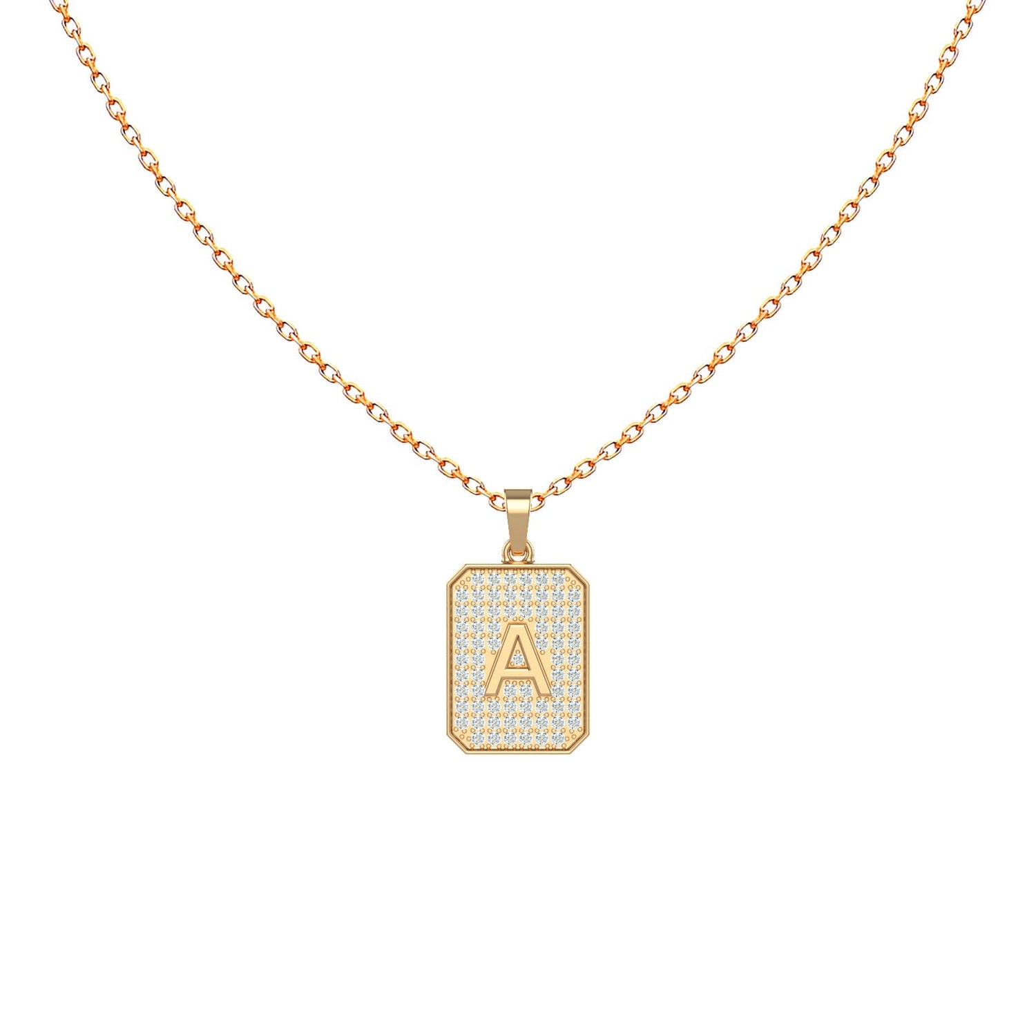 Initial Tag Necklace