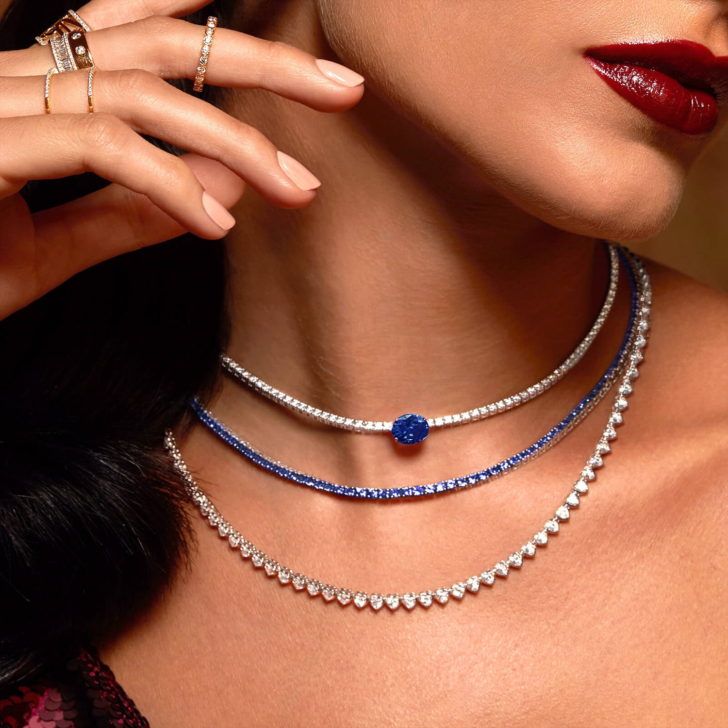 Precious Stones Tennis Choker