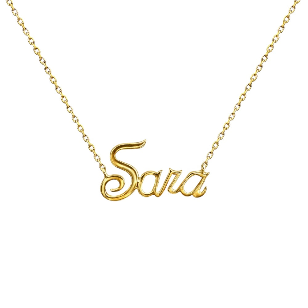 Full Gold Name Baby Necklace