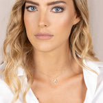 Necklace Butterfly Hanging 18K Gold And Diamonds