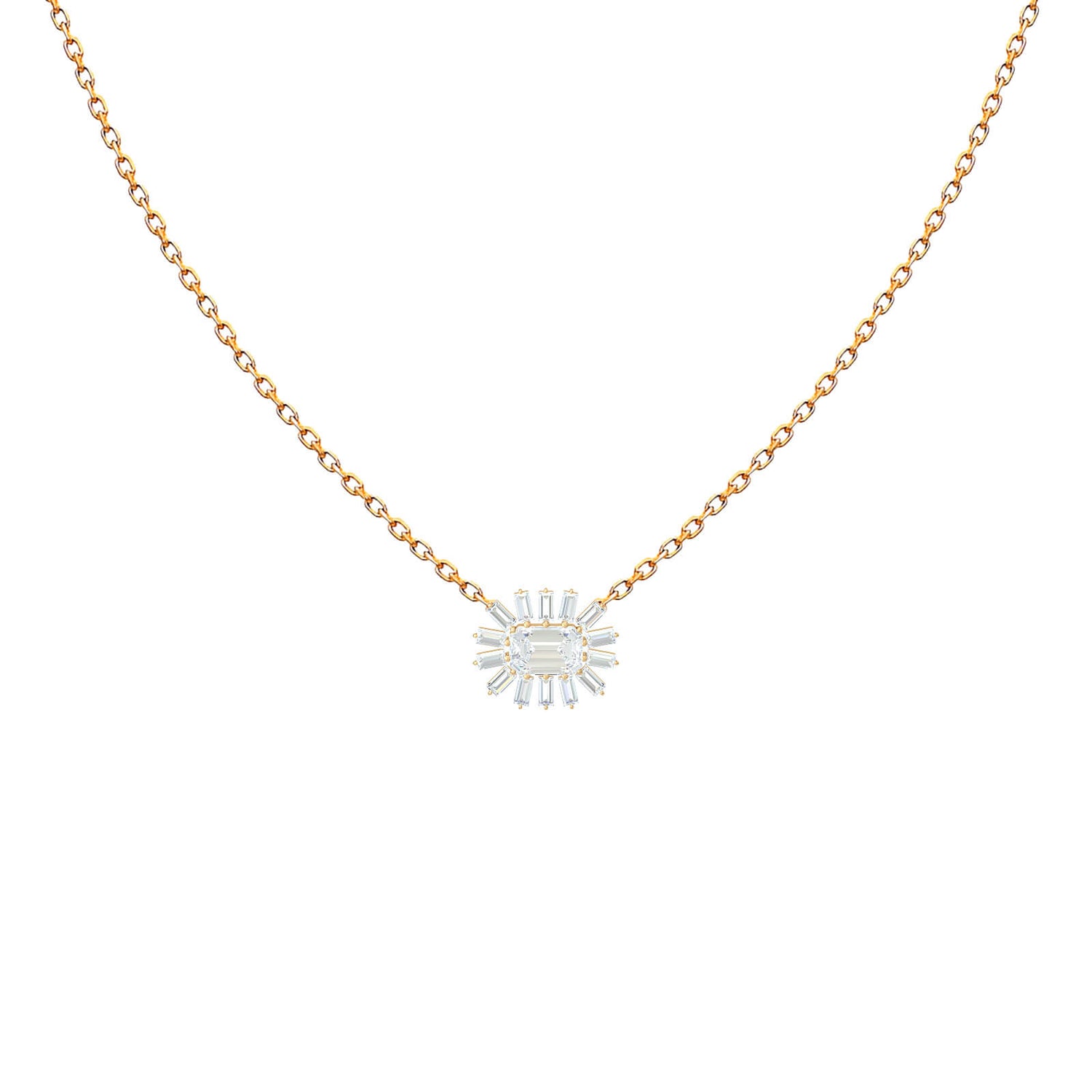 Cleopatra Diamond Baguette Necklace