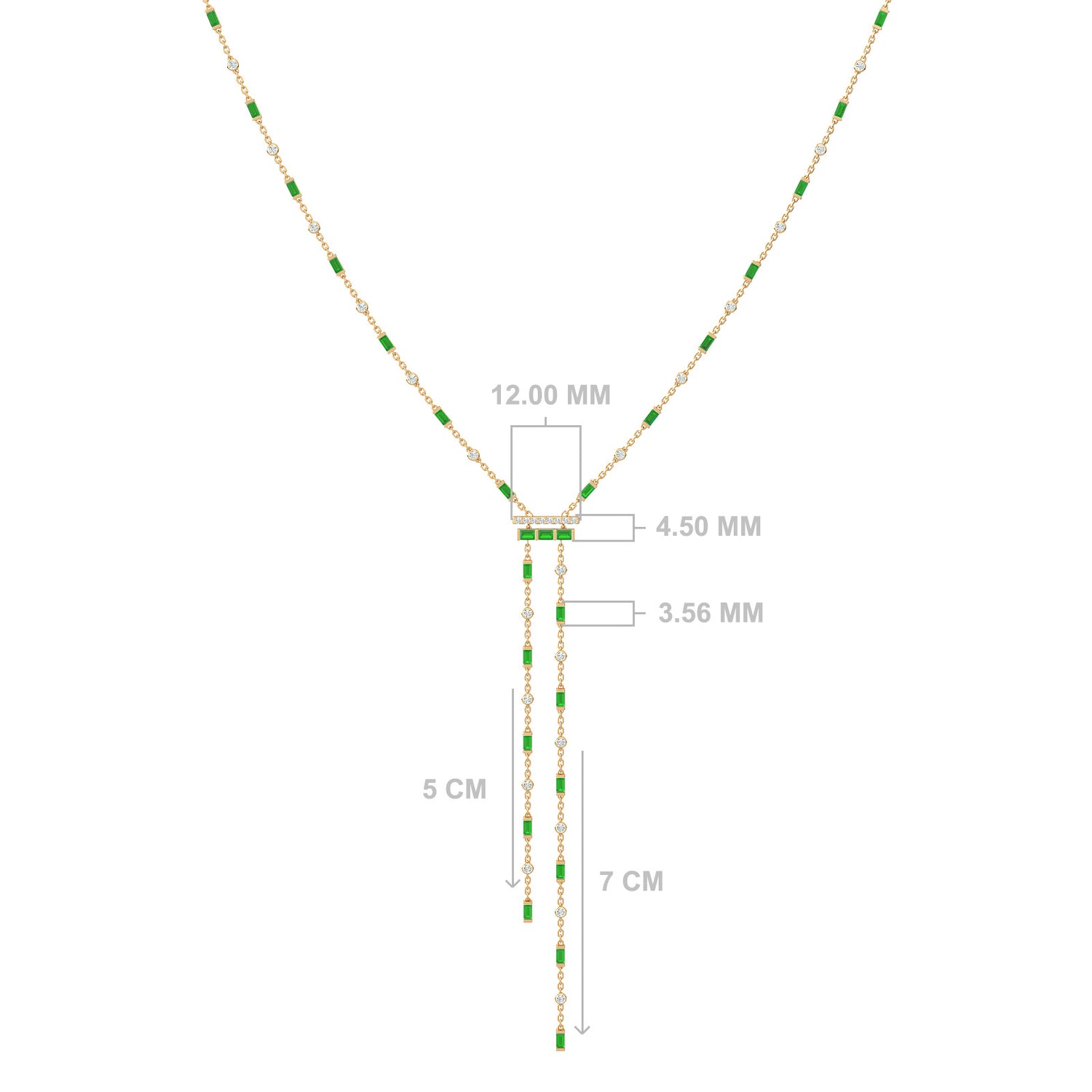 Rosette Lariat Necklace