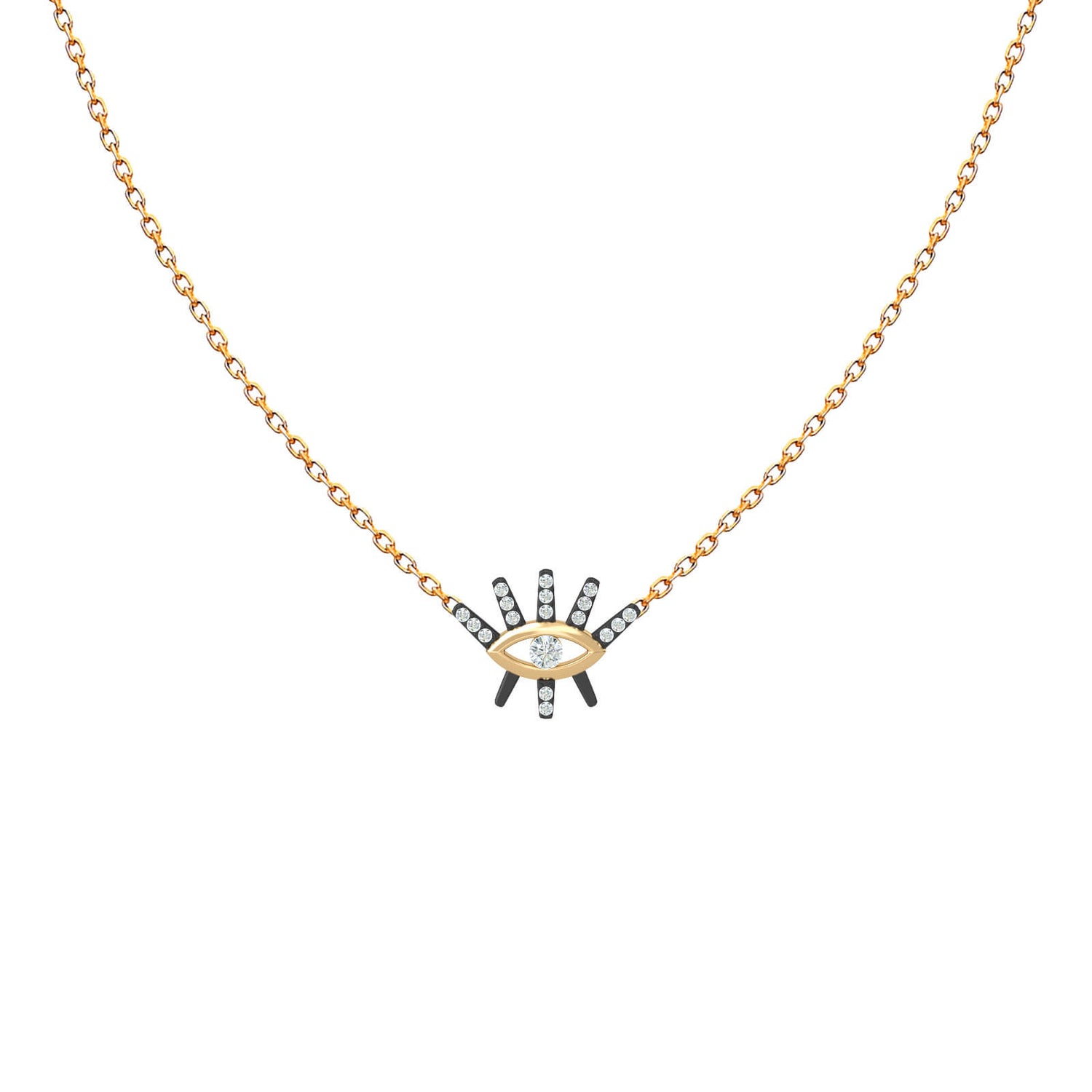 Lilac Evil Eye Necklace