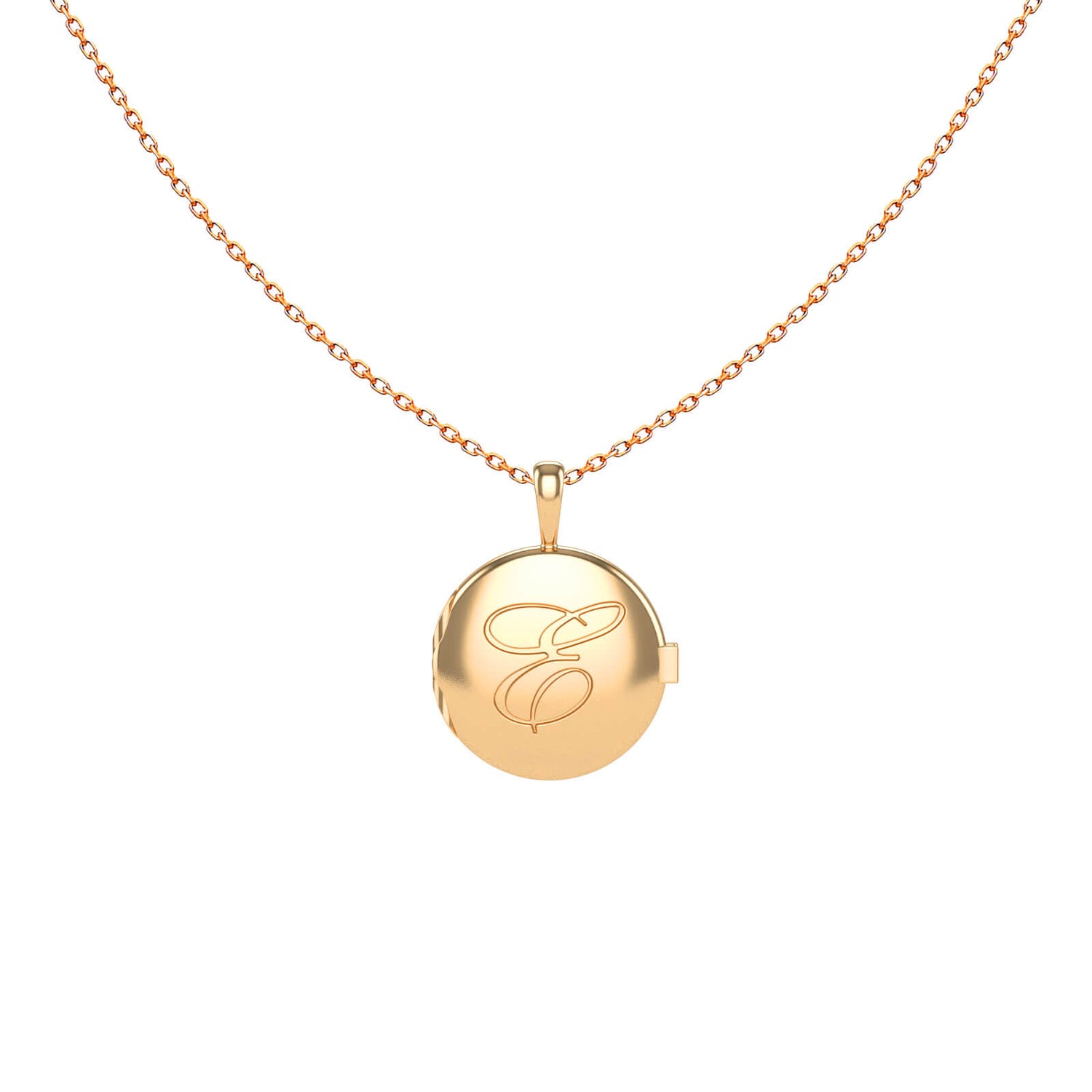 Locket Initial Necklace