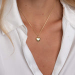 Necklace Locket Heart Letter, 18K Gold