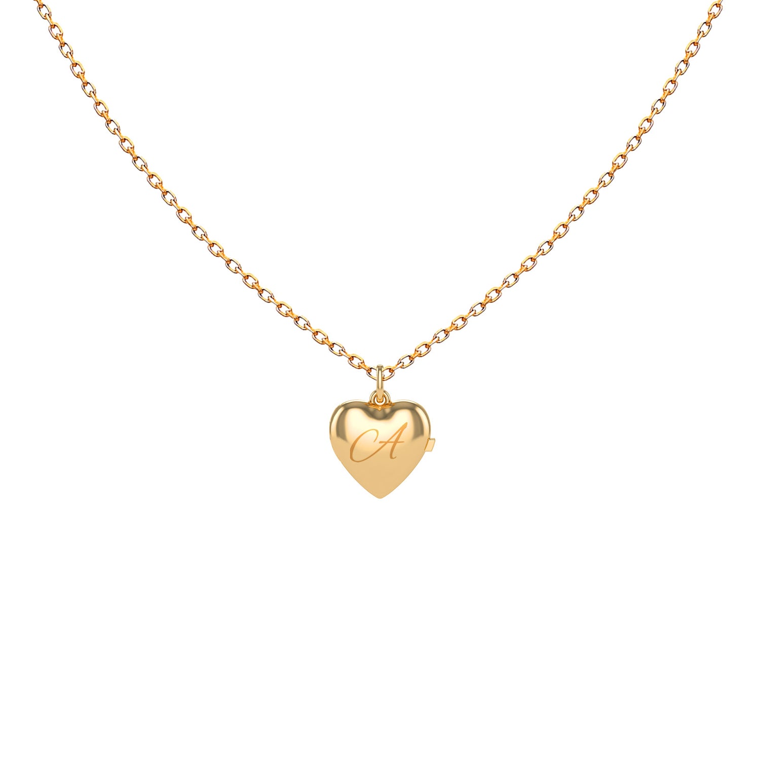 Locket Heart Initial Baby Necklace