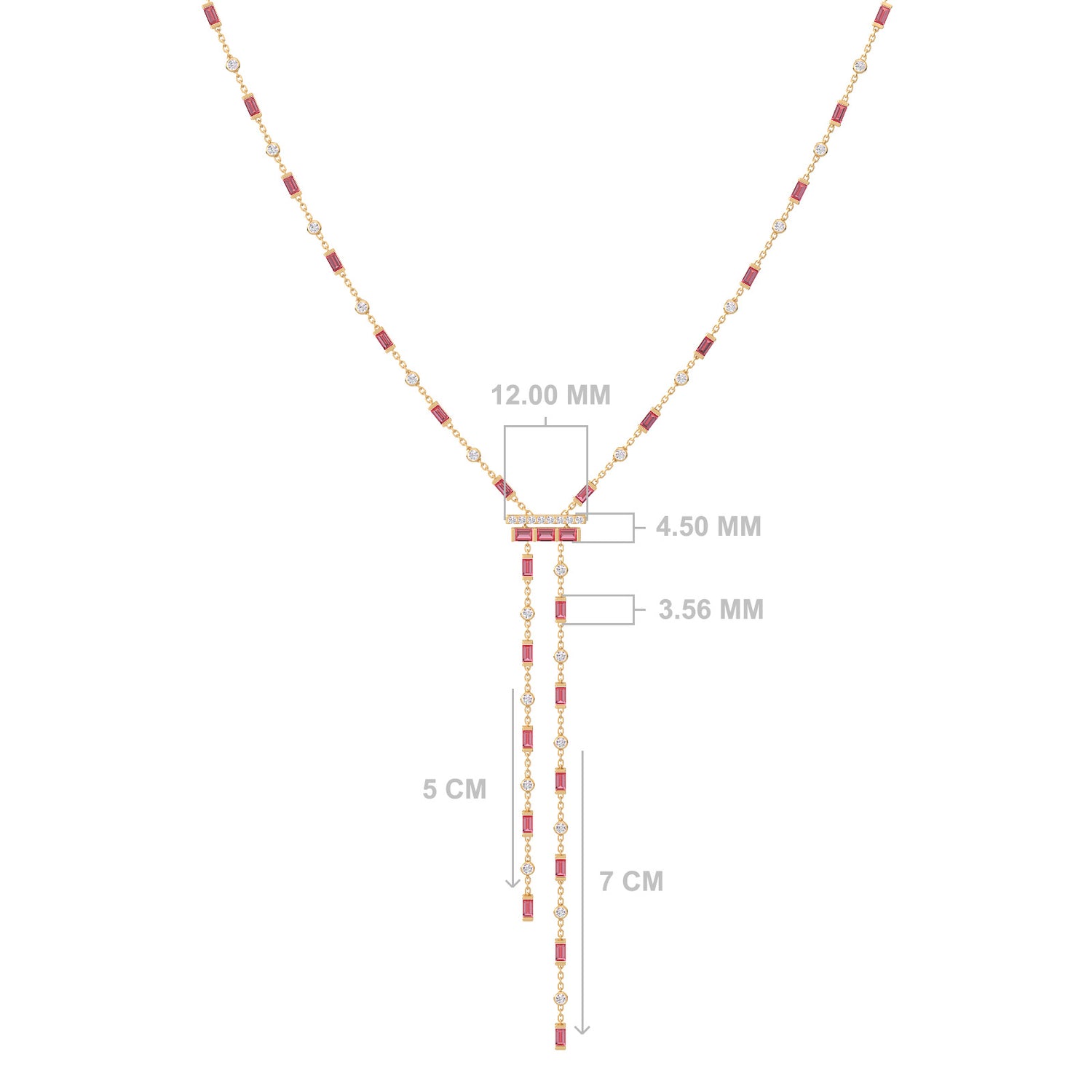 Rosette Lariat Necklace