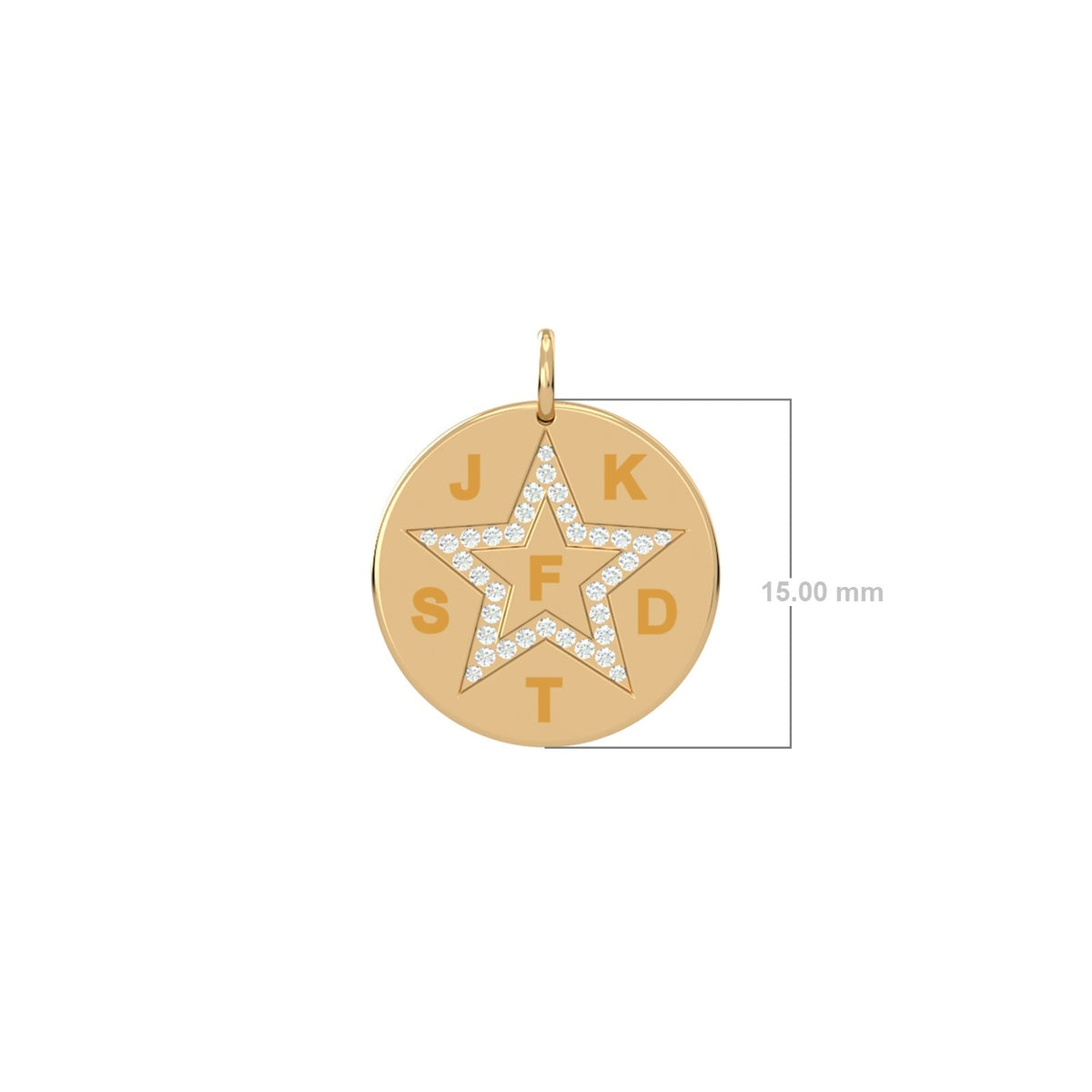 Charm Star Glory, solid 18K gold, view 2 of 4