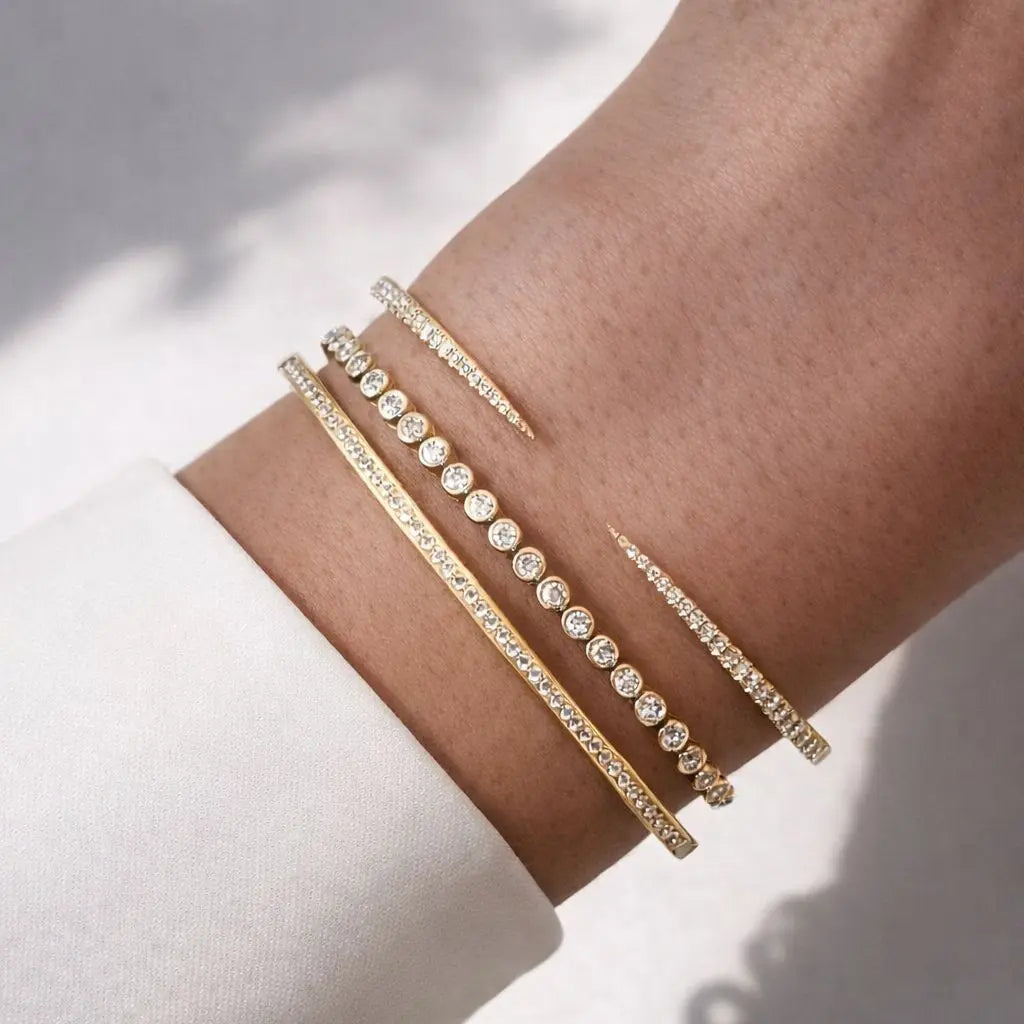 Diamond Peak Open Bracelet