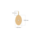 Oval Solitaire Charm, solid 18K gold, view 2 of 4