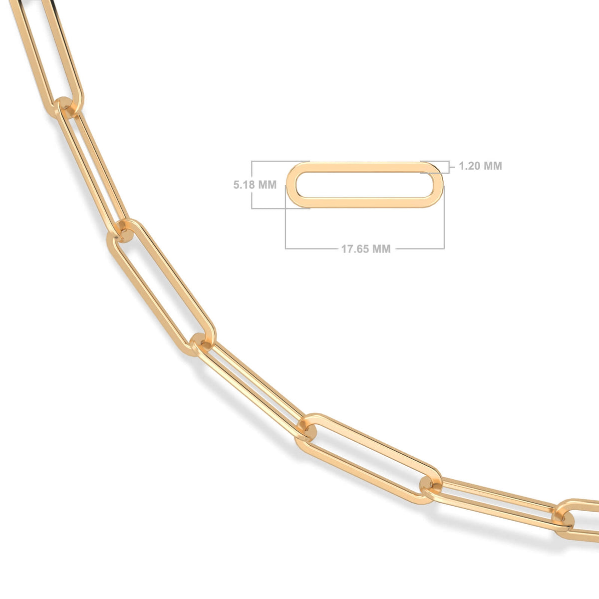Gold Chain Necklace Oxford Necklace in 18K Gold