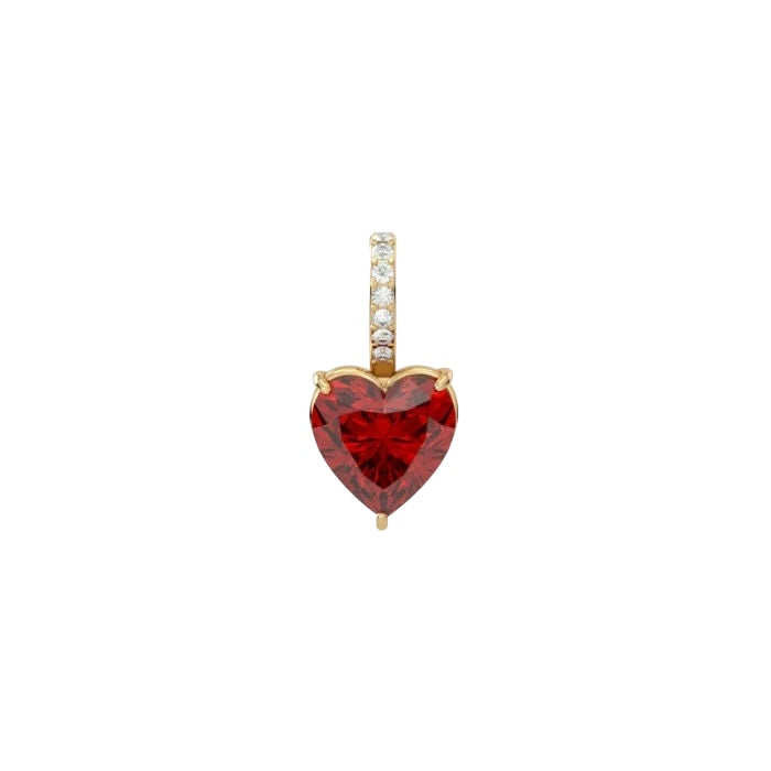 Charm Heart Precious Stone