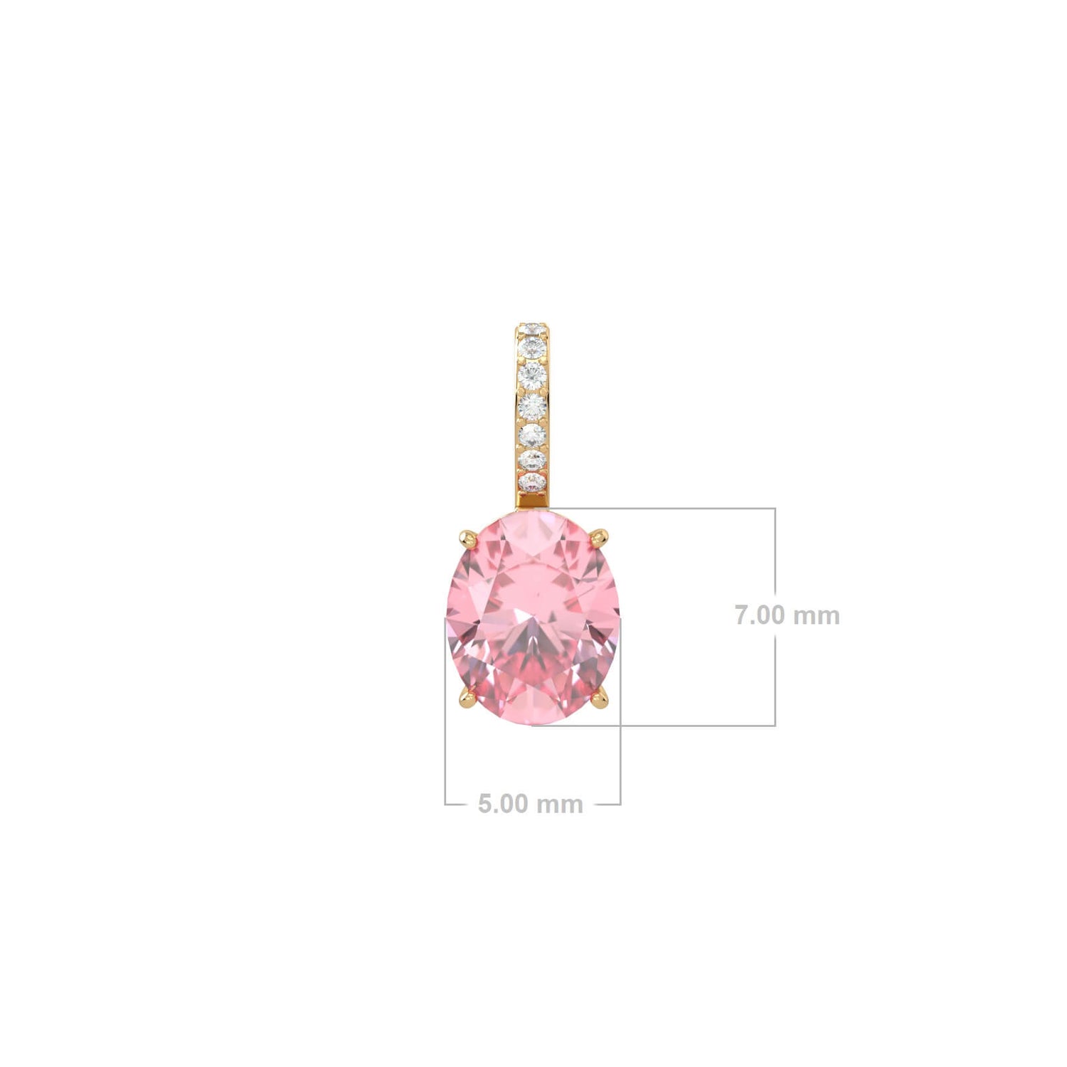 Charm Oval Precious Stone