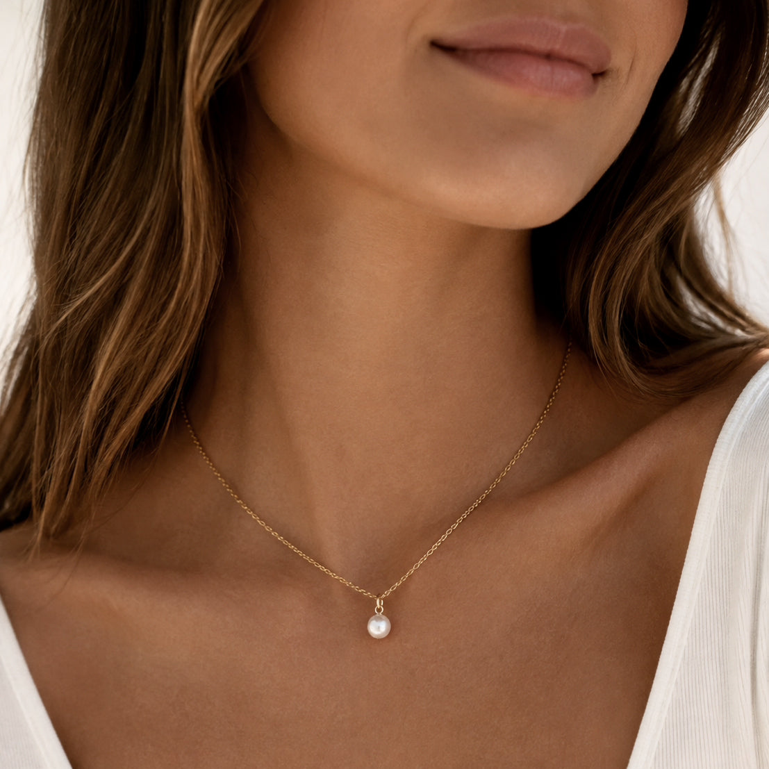 Single Pearl Necklace